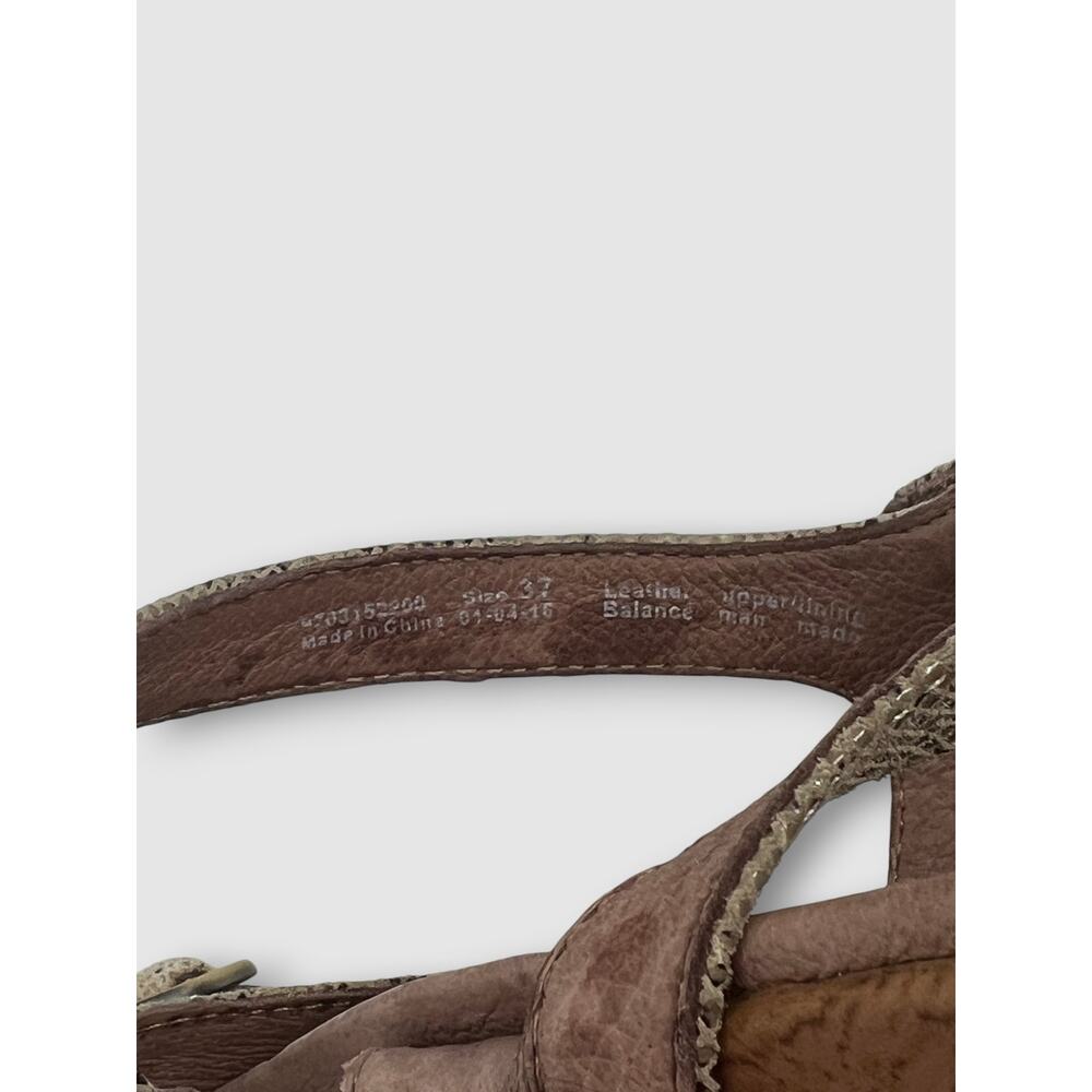 Dansko Snake Print Leather Strappy Platform Wedge Sandals Size 7 / EU 37 - Picture 9 of 10
